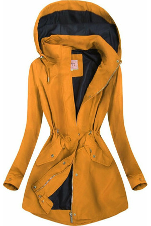 Žlutá bunda typu parka (XW02X)