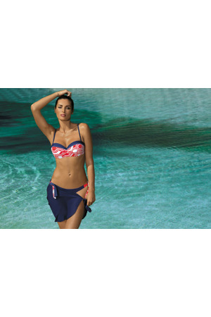 Plavky Marina Blu Scuro M-290 námořnická modro-červená (118) - Marko