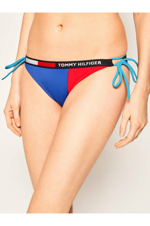 Spodní díl dámských plavek UW0UW02180-C65 modročervená - Tommy Hilfiger