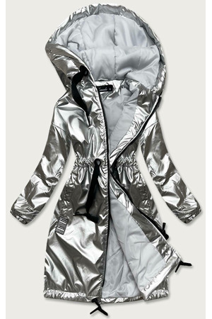 Stříbrná dámská bunda pro přechodné období (741ART)