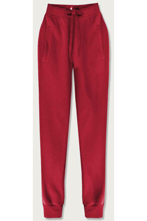 Tmavě červené teplákové kalhoty (CK01-35)