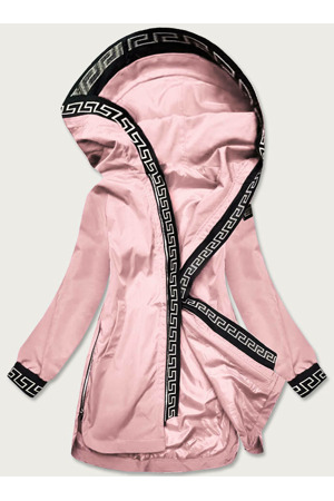 Jednoduchá růžová dámská bunda (B8017-81)
