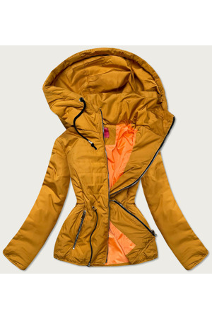 Žlutá dámská prošívaná bunda pro přechodné období (M168)