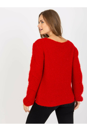 Dámský svetr TW SW BI 9030 08 tmavě červený