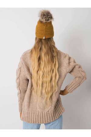 Dámská čepice 69 tmavě žlutá