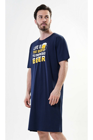 Pánská noční košile s krátkým rukávem Petr