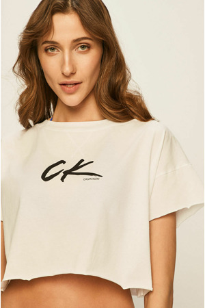 Plážový top KW0KW01006-YCD bílá - Calvin Klein