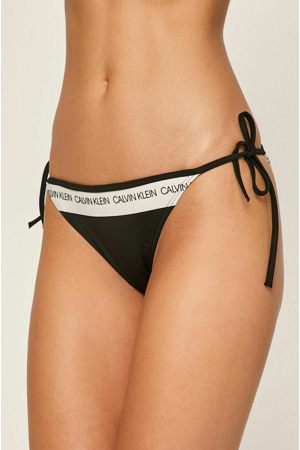 Spodní díl plavek KW0KW00650-BEH černobílá - Calvin Klein
