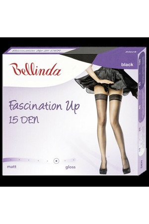 Samodržící punčochy FASCINATION UP 15 DEN - BELLINDA - černá