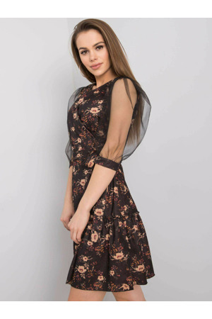 Šaty LK SK 508378.31P černá a béžová