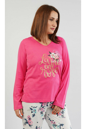 Dámské pyžamo dlouhé Rose