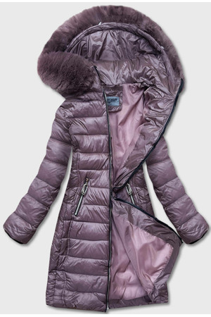 Fialová lehká dámská bunda pro přechodné období (b8058-51)