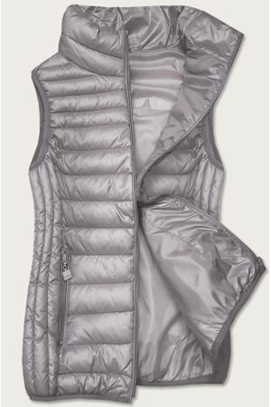 Šedá dámská vesta se stojáčkem (B2722-9)