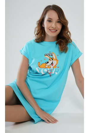 Dámská noční košile s krátkým rukávem Love your self