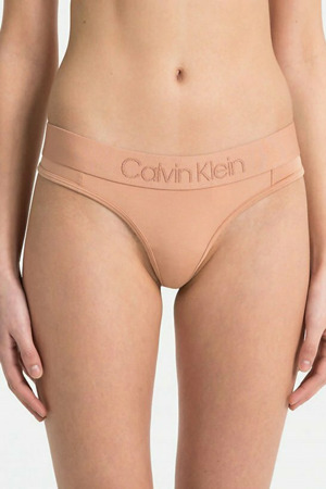 Dámské tanga QF4942E-YUT tělová - Calvin Klein