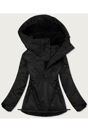 Černá dámská zimní bunda klokaního typu (b2361)