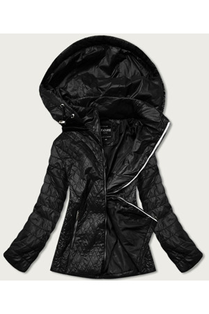 Černá dámská prošívaná bunda (RQW-7009)