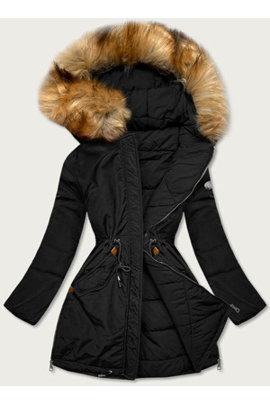 Černá oboustranná dámská zimní bunda (m-210a5)