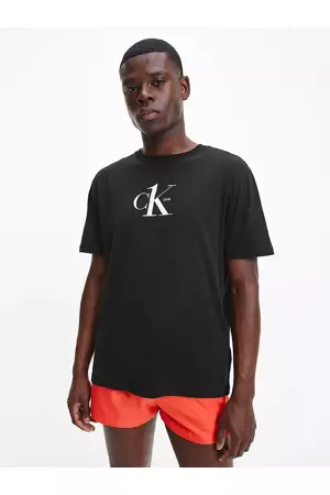 Pánské tričko KM0KM00757 - BEH černá - Calvin Klein