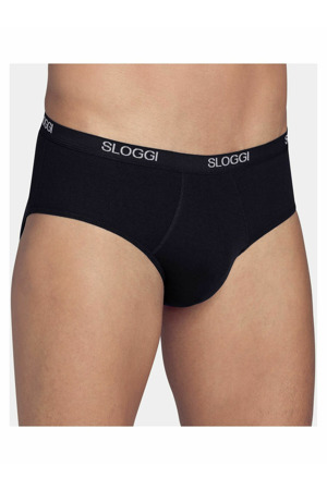 Pánské slipy men Basic Midi černé - Sloggi