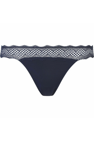 Dámská tanga QF6659E-VN7- Thong - Calvin Klein