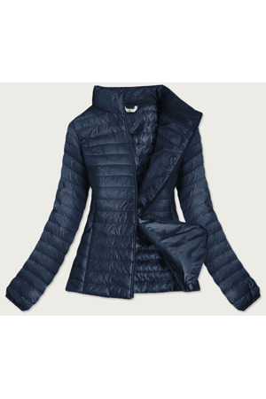 Tmavě modrá prošívaná dámská bunda (6651-99)