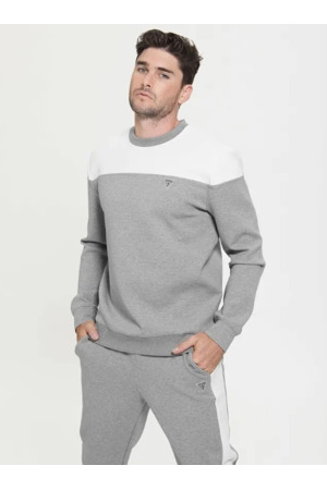 Pánská mikina Z2BQ01KBCK2 CGYH šedá/ecru - Guess