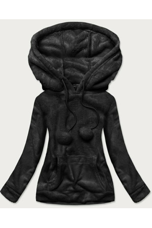 Černá dámská plyšová mikina (HH033)