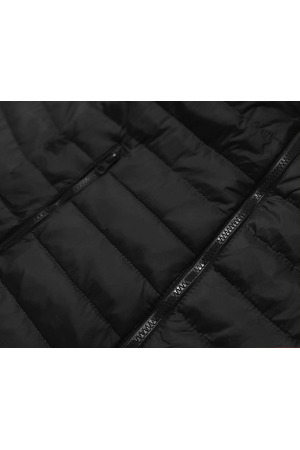 Lehká černá dámská prošívaná bunda (20311-392)