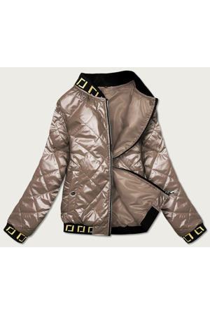 Kapučínová dámská bunda bomber (B9798-12)