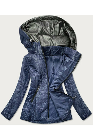Modrá dámská bunda s prošíváním (BR0121)