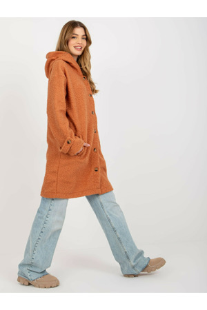 Dámský kabát RV PL 8449.98P tmavě oranžový