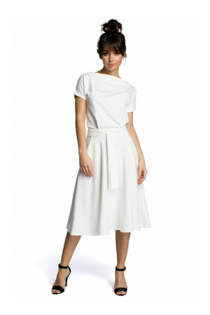 B067 Rozšířené šaty - ecru