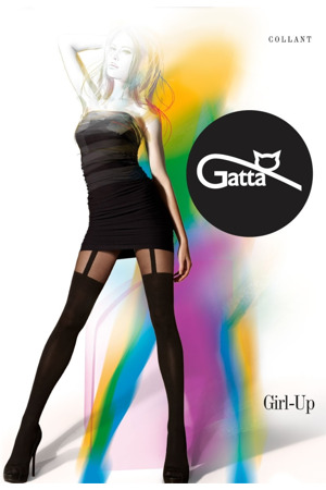 GIRL-UP - vzorované punčochové kalhoty - GATTA