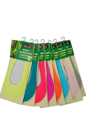 Bambusové ponožky baleríny se silikonem 1078