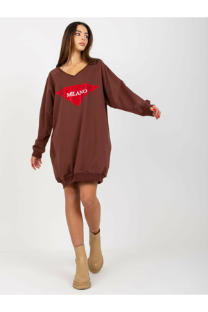 Mikina VI BL 3113.73P tmavě hnědá