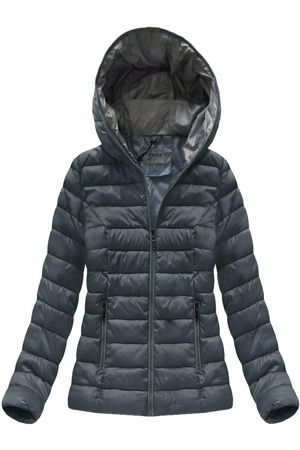 Tmavě modrá dámská přechodová bunda (B7013)