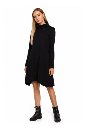 Trapézové šaty s hlubokým výstřihem M480   -  Moe