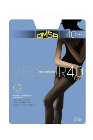 Omsa Velurové punčochové kalhoty 40 den 5-XL