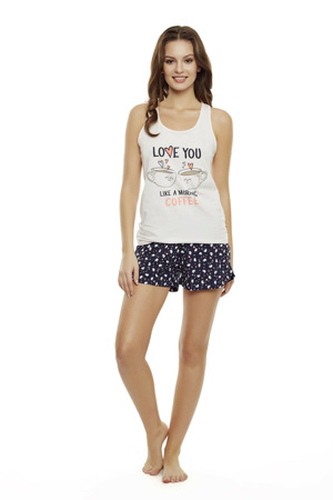 Dámské pyžamo Danni 35831-03X Růžová a tmavě modrá - Henderson Ladies