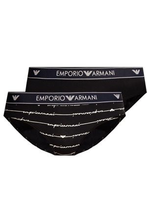 Dámské kalhotky 163334 1P219 03937 námořnická modrá - 2 pack - Emporio Armani