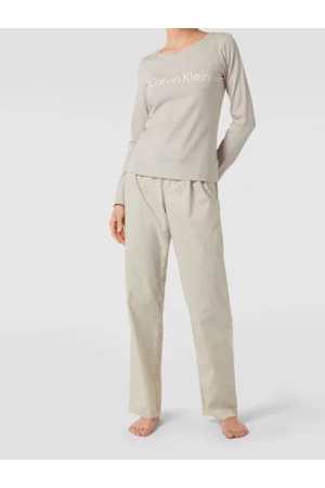 Dámské pyžamo QS6350E 1T6 - béžová - Calvin Klein