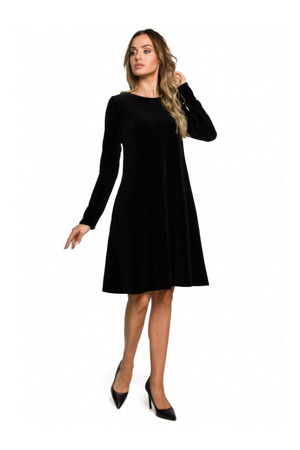 Sametové šaty volného střihu M566 - MOE