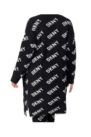 Dámský župan - cardigan YI3022597 019 černá/bílá - DKNY