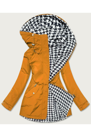 Oboustranná vypasovaná dámská bunda ve žluté-pepito barvě (M-163)