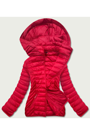 Červená prošívaná dámská bunda pro přechodné období (5M783-270)