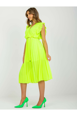 Šaty DHJ SK 1155.85 fluo žlutá