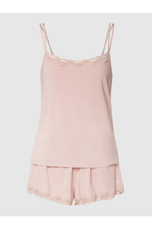 Dámské pyžamo - QS6820E TQO - starorůžová - Calvin Klein
