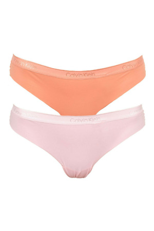 Tanga 2pcs QD3695E-CDJ oranžovorůžová - Calvin Klein
