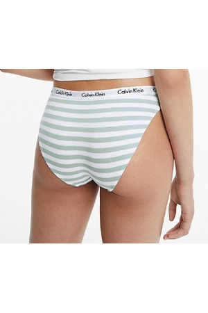 Dámské kalhotky D1618E 5XD bílá/zelená - Calvin Klein